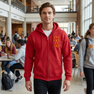 Kappa Alpha Heavy Full Zip Hoodie - 3" Letters