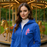 Delta Gamma Heavy Full Zip Hoodie - 3" Letters