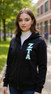 Zeta Tau Alpha Heavy Full Zip Hoodie - 3" Letters