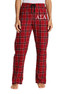  Alpha Sigma Alpha Flannel Lettered Plaid PJ's 