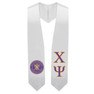  Chi Psi Super Crest - Shield Graduation Stole 