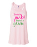 Printify Alpha Kappa Alpha Pretty in Pink - Supreme in Green Racer Back Tank Top - Bella Canvas 