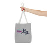 Moms Run This Town Black Handle Tote Bag