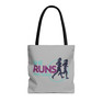 She Runs This Town Black Handle Tote Bag