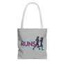 She Runs This Town Black Handle Tote Bag