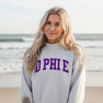 Delta Phi Epsilon Lightweight Varsity Mockneck Sweatshirt
