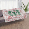 Alpha Gamma Delta Floral Sherpa Blanket - Giant Size!
