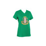 Alpha Kappa Alpha Luxury Crest Women's V-Neck Tee (Pink, Black or Green)