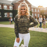 Gamma Phi Beta Embroidered Camo Crewneck