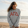 Alpha Gamma Delta Greek Polka Dots Crewneck Sweatshirt