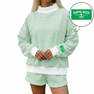 Kappa Delta Oversized Striped Lightweight Mockneck Sweatshirt