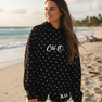 Sorority Oversized Polka Dot Hoodie and Shorts  Set