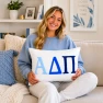 Alpha Delta Pi Pillow – Embroidered Plush Greek Letters Design