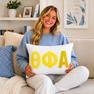 Sorority Pillow – Embroidered Plush Greek Letters Design
