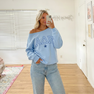 Sorority Off Shoulder Oversized Crewneck Sweatshirt