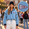 Sorority Fleece Sweatshirts Half Zip Pullover Oversized Crop Tops Hoodie With Pocket