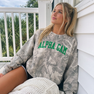 Alpha Gamma Delta Nickname Camo Oversized Crewneck