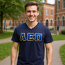 DISCOUNT- Fraternity Lettered V-Neck T-Shirt
