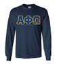 DISCOUNT Alpha Phi Omega Lettered Long Sleeve Tee