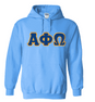 DISCOUNT Alpha Phi Omega Lettered Hooded Sweatshirt