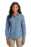 DISCOUNT-Alpha Kappa Alpha Denim Shirt - Shield