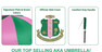 Alpha Kappa Alpha Umbrella - AKA 30" Jumbo Umbrella