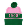 SAVAGE Alpha Kappa Alpha Knit Beanie With Pompon 