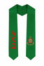 Alpha Chi Omega Greek Lettered Graduation Sash Stole With Crest