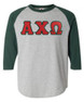  DISCOUNT-Alpha Chi Omega Lettered Raglan Shirt 