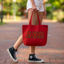 DISCOUNT- Alpha Chi Omega Lettered Tote Bag - Best Value