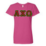 DISCOUNT-Alpha Chi Omega Lettered V-Neck Tee