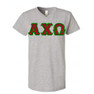 DISCOUNT-Alpha Chi Omega Lettered V-Neck Tee