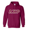 Alpha Chi Rho Fraternity Crest - Shield Twill Letter Hooded Sweatshirt 