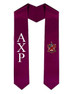  Alpha Chi Rho Greek Lettered Graduation Sash Stole With Crest 