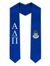  Alpha Delta Pi Greek Lettered Graduation Sash Stole With Crest 