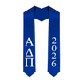 Alpha Delta Pi Greek Lettered Graduation Sash Stole With Year - Best Value