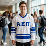 DISCOUNT-Alpha Epsilon Pi Breakaway Lettered Hockey Jersey