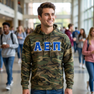 DISCOUNT-Alpha Epsilon Pi Camo Pullover Hooded Sweatshirt