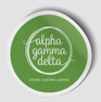 Alpha Gamma Delta Logo Round Decal