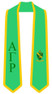  DISCOUNT-Alpha Gamma Rho Greek 2 Tone Lettered Graduation Sash Stole 