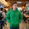 DISCOUNT-Alpha Gamma Rho Patch Hooded Sweatshirt