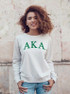  Alpha Kappa Alpha Arched Greek Lettered Crewneck Sweatshirt 