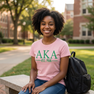 Alpha Kappa Alpha Custom Greek Lettered Short Sleeve T-Shirt - Comfort Colors