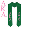  Alpha Kappa Alpha Greek Lettered Graduation Sash Stole With Year - Best Value 