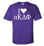  I Love alpha Kappa Delta Phi T-Shirt 
