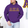  Alpha Kappa Lambda Fraternity Crest - Shield Twill Letter Hooded Sweatshirt 