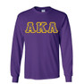  Alpha Kappa Lambda Fraternity Crest - Shield Twill Letter Longsleeve Tee 