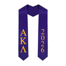 Alpha Kappa Lambda Greek Lettered Graduation Sash Stole With Year - Best Value
