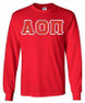  DISCOUNT Alpha Omicron Pi Lettered Long Sleeve Tee 