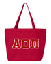  DISCOUNT- Alpha Omicron Pi Lettered Tote Bag - Best Value 